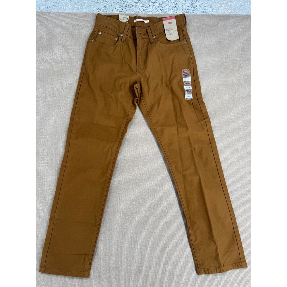 Levis Middy Straight Leg Pants Womens 27x30 Brown Tobacco Twill Mid Rise NWT